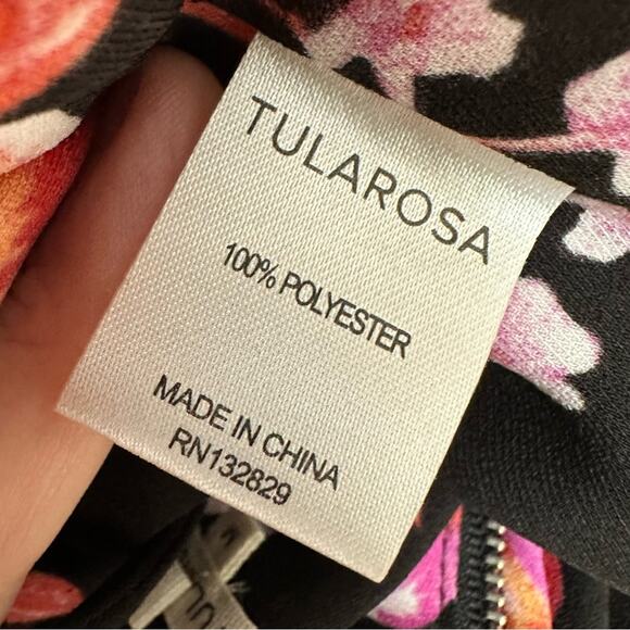 2/$25 Tularosa Cullen Crop Top Flutter Black Floral Festival Coachella Feminine - Picture 10 of 12